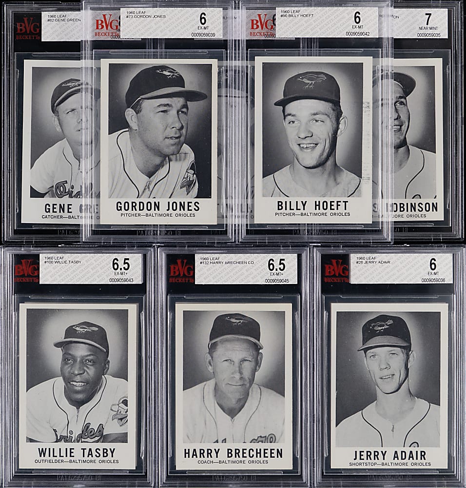 1960 Leaf Baltimore Orioles BVG EX-MT to NM-MT 8 Graded Team Set (11)