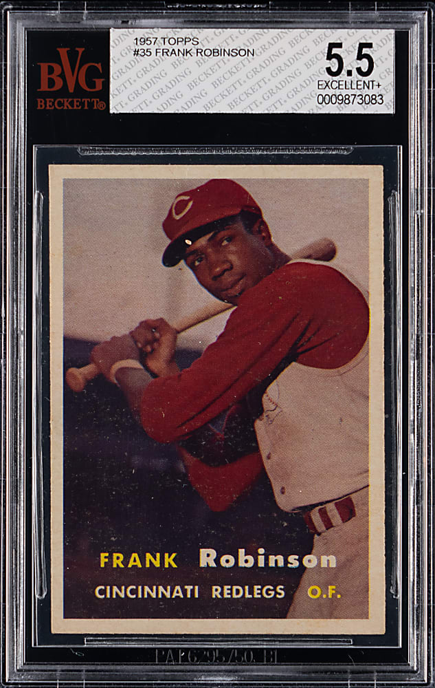 1957 Topps #35 Frank Robinson Rookie BVG EX+ 5.5