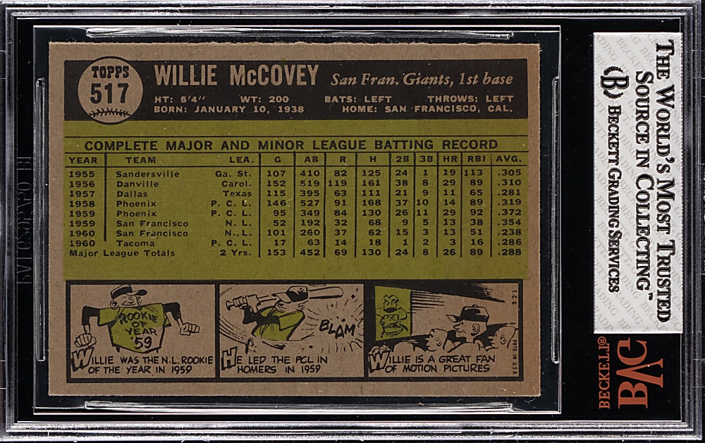 1961 Topps #517 Willie McCovey BVG NM-MT 8