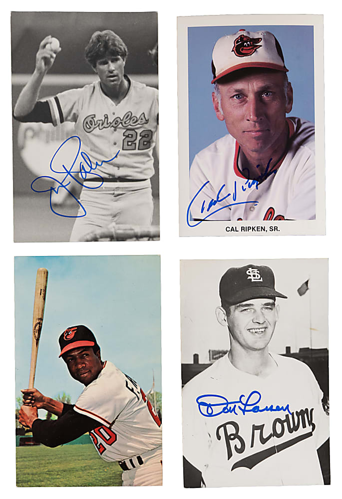 Baltimore Orioles Postcard/ Team Issue Collection (220+) with (130+) Signed Including Ripken Jr., Ripken Sr., Murray, B. Robinson & F. Robinson