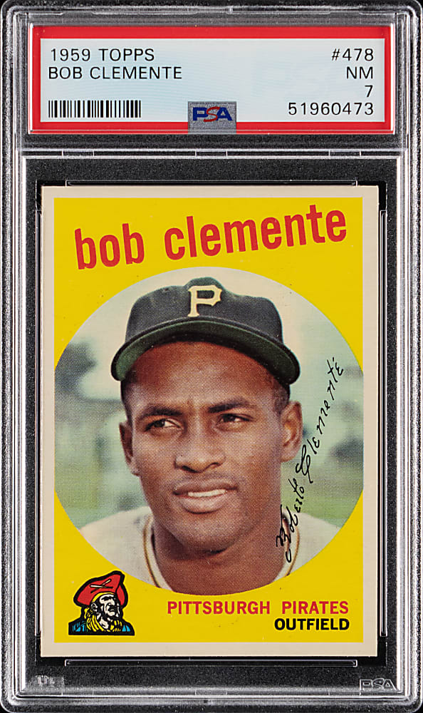 1959 Topps #478 Roberto Clemente PSA NM 7