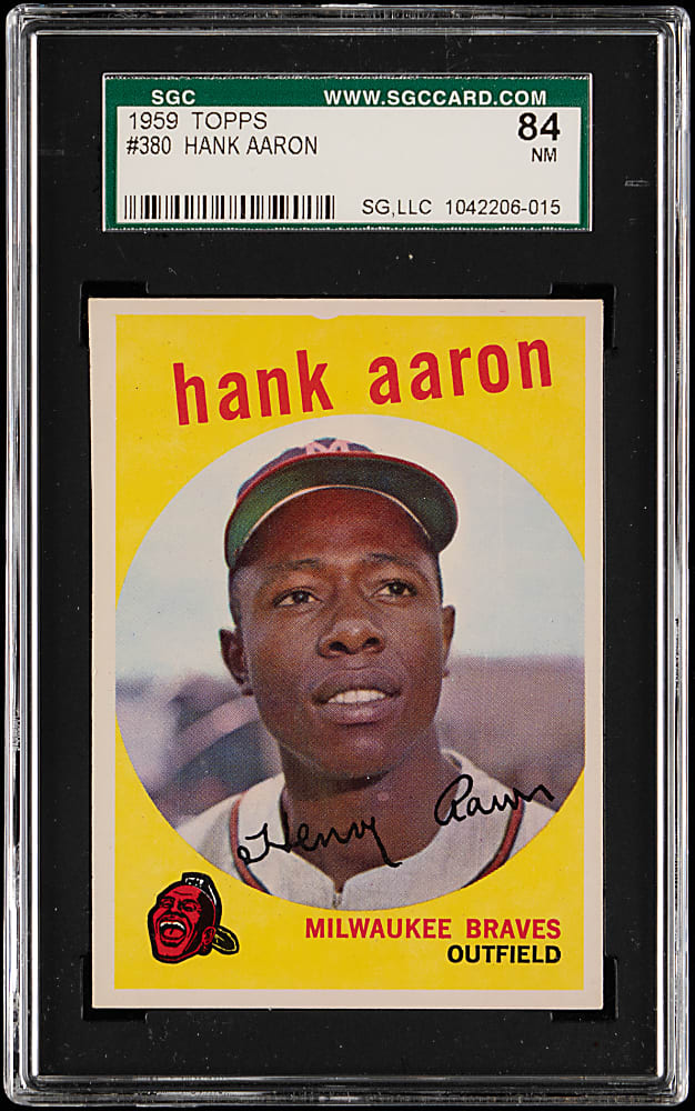 1959 Topps #380 Hank Aaron SGC NM 7