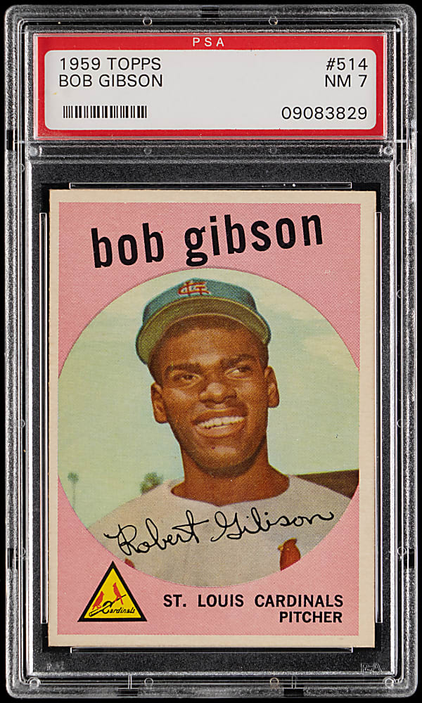 1959 Topps #514 Bob Gibson Rookie PSA NM 7