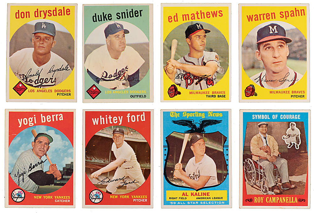 1959 Topps Near Complete Set (565/572) with (10) Graded - Clean!