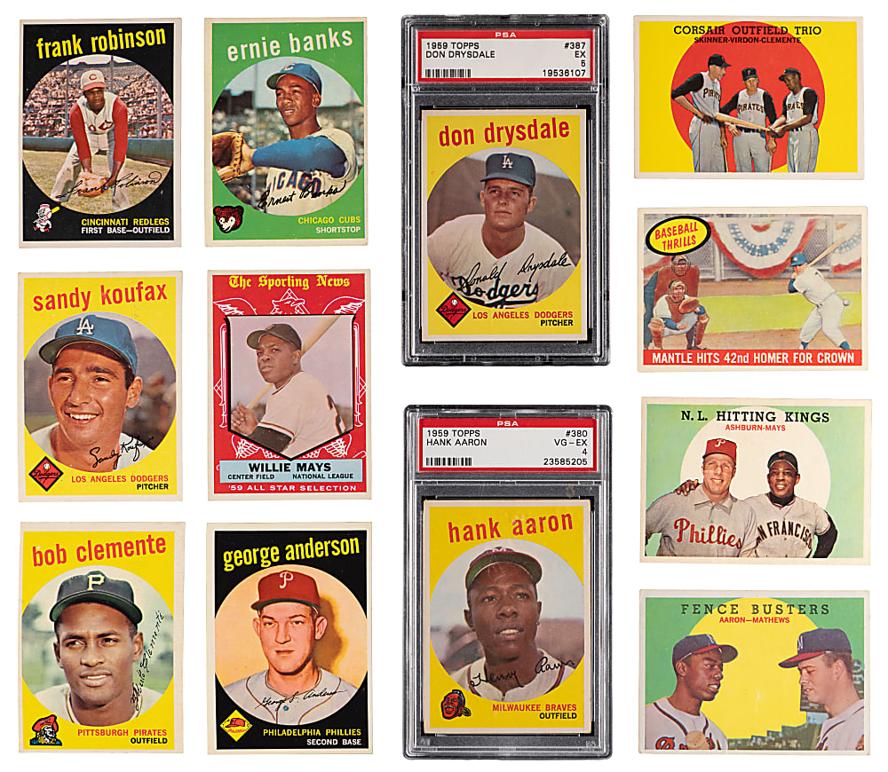 1959 Topps Near Complete Set (556/572) with (5) Graded