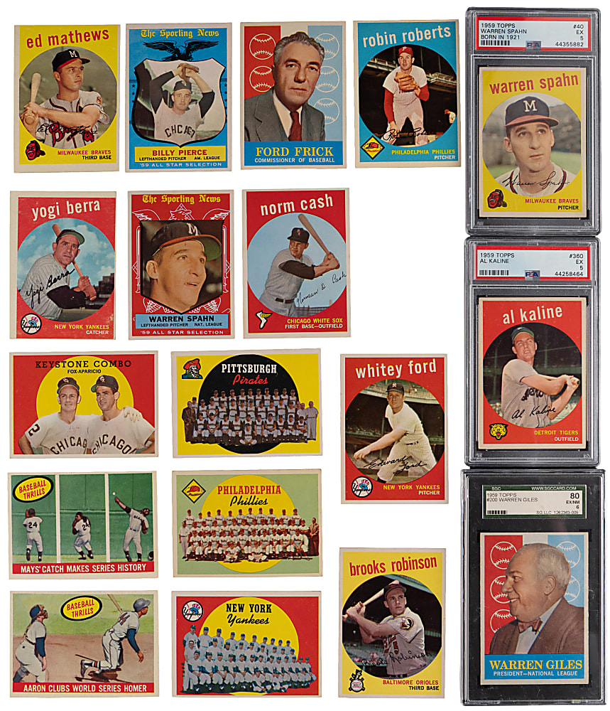 1959 Topps Near Complete Set (556/572) with (5) Graded