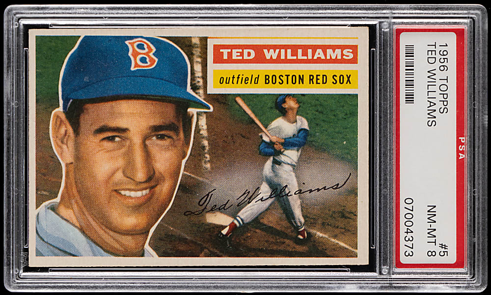 1956 Topps #5 Ted Williams White Back PSA NM-MT 8