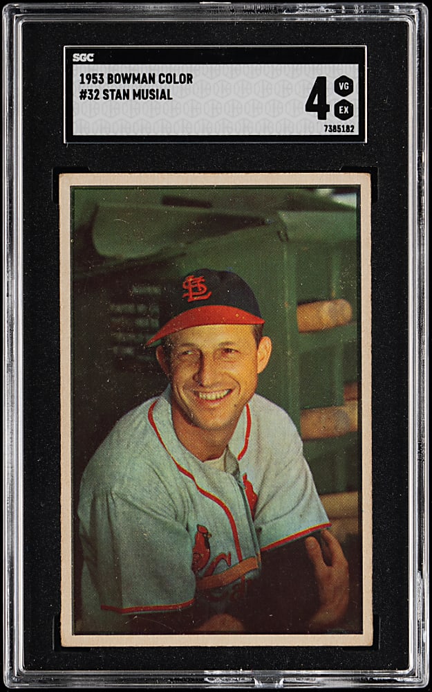 1953 Bowman Color #32 Stan Musial SGC VG/EX 4