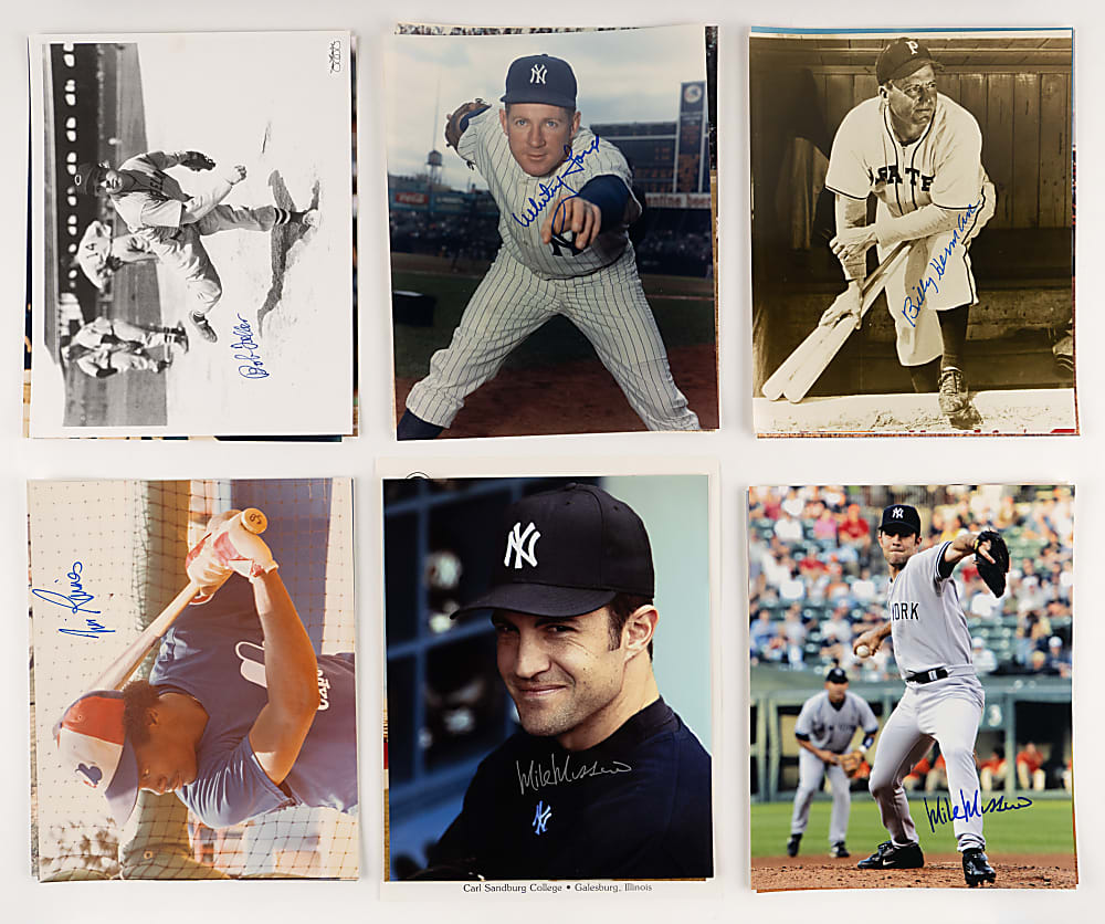Hall of Famer/Star Signed Photograph Collection (22) with Mays, Musial, Banks & Schmidt