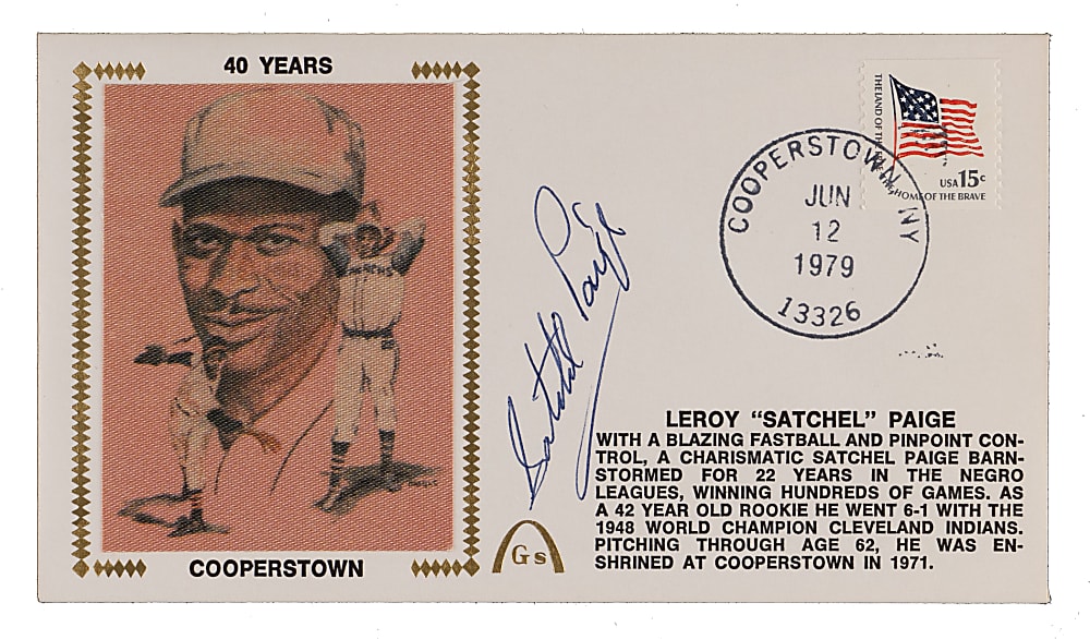 1979 Satchel Paige Signed Gateway Cachet with Full JSA LOA