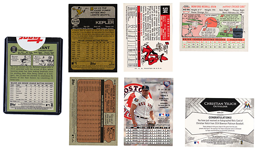 Modern Hall of Fame & Star Certified Autograph Collection (7) with (2) Red Ink Autographs Including Andrew McCutchen