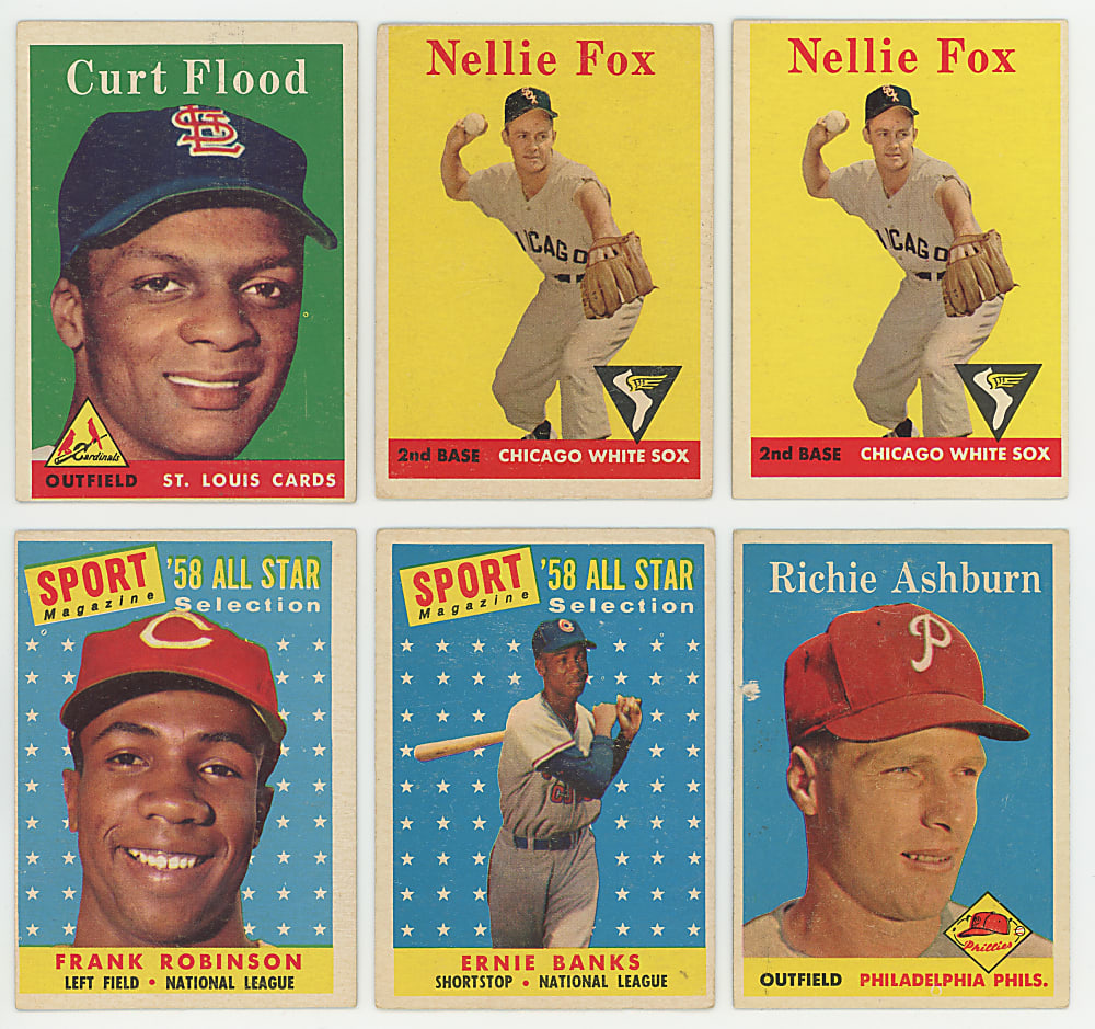 1958 Topps Collection (179) with (22) Hall of Famers Including Aaron, Mantle & Mays