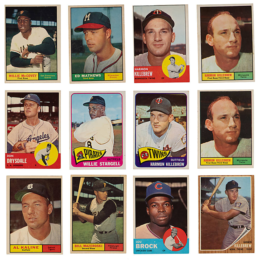 1961-1965 Topps Collection (301) with (60) Hall of Famers Including Clemente, Koufax, Mantle & Rookies