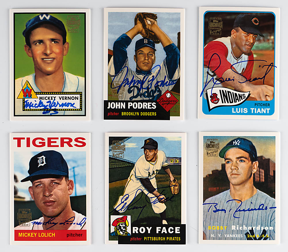 1990s-2000s Certified Autographs (26) with (5) Hall of Famers & (20) Topps Archives