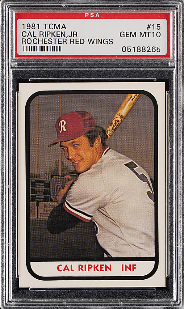1981 TCMA Rochester Red Wings #15 Cal Ripken Jr. PSA GEM MINT 10