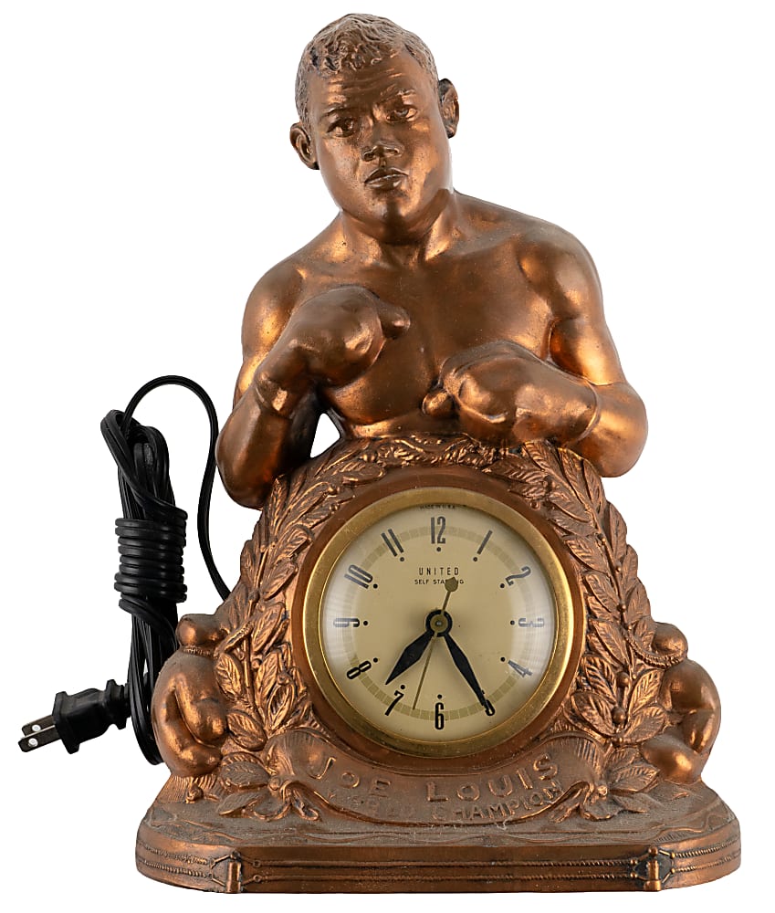 1937-1938 Joe Louis "World Champion" Figural Clock