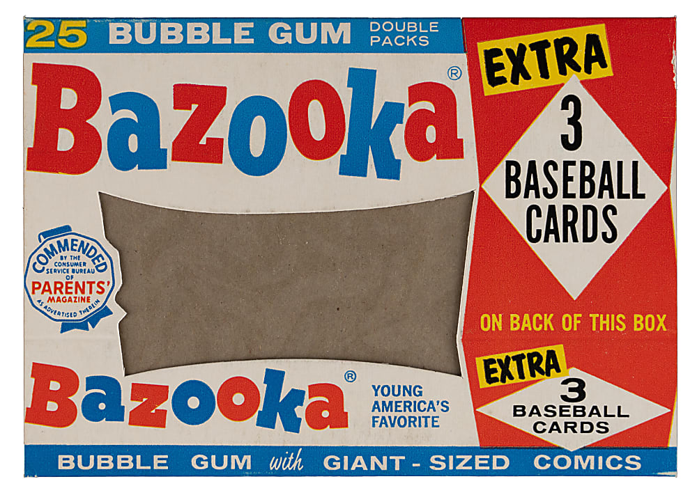 1961 Bazooka Near Complete Box with #34 Norm Larker/#35 Luis Aparicio/#36 Bill Tuttle - Sharp!