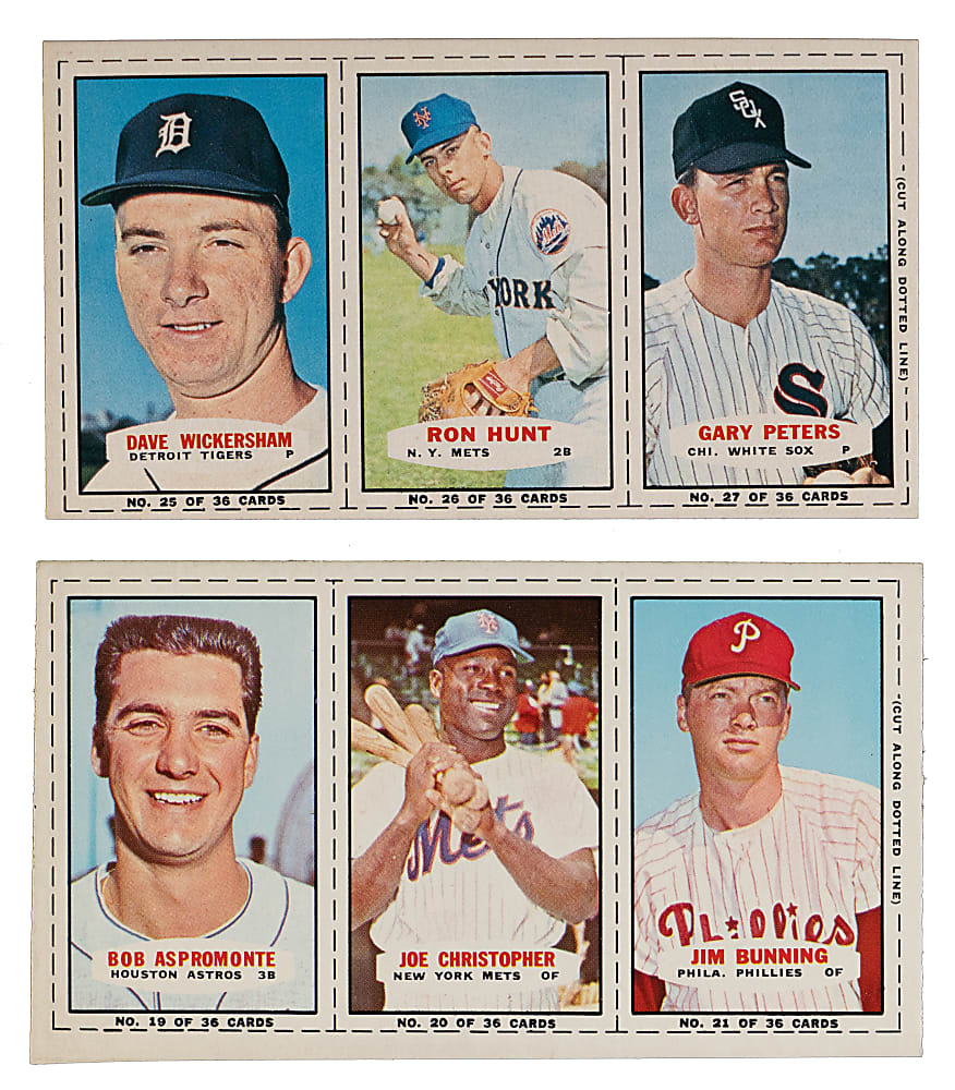1965 Bazooka Panels High-Grade Partial Set (8/12) with Aaron, Clemente & Mays - (24 Total Cards)