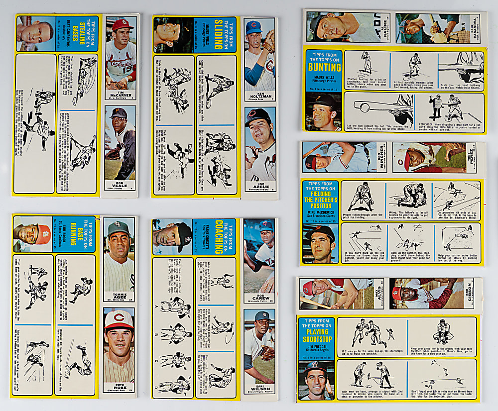 1968 Bazooka Box High-Grade Near Complete Set (11/15) with (8) Hall of Famers Including Roberto Clemente - (44 Total Cards)