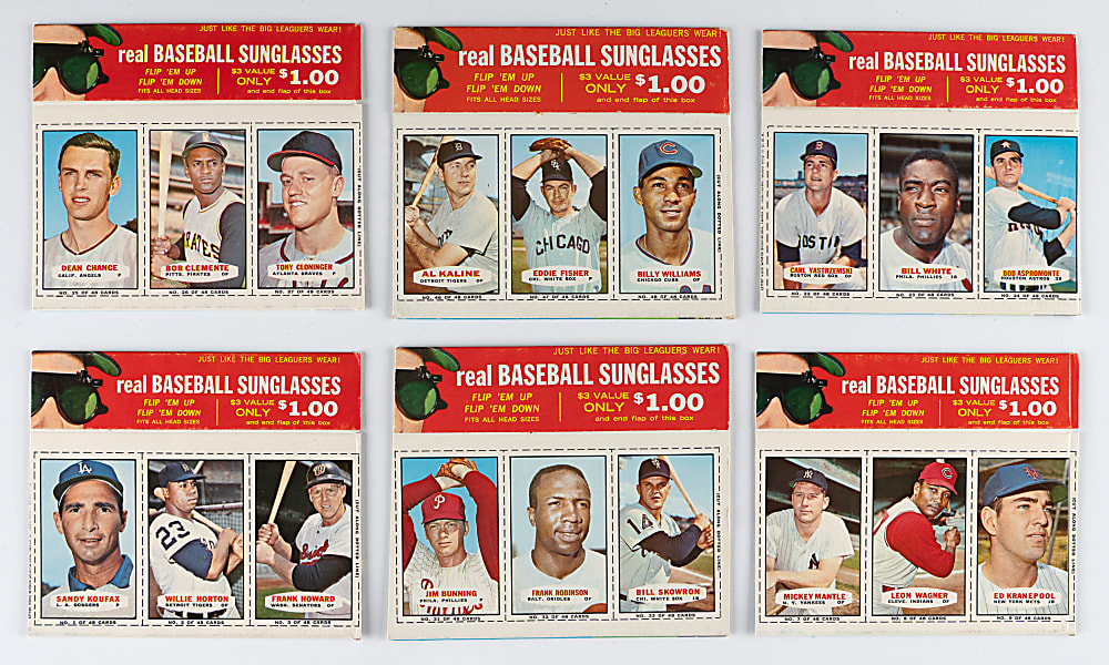 1966 Bazooka Box High-Grade Partial Set (12/16) with Clemente, Koufax & Mantle - (36 Total Cards)