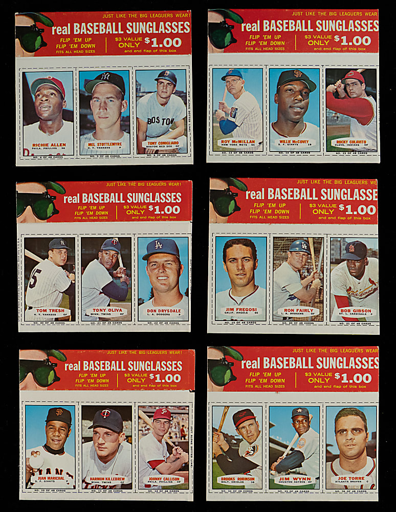 1966 Bazooka Box High-Grade Partial Set (12/16) with Clemente, Koufax & Mantle - (36 Total Cards)