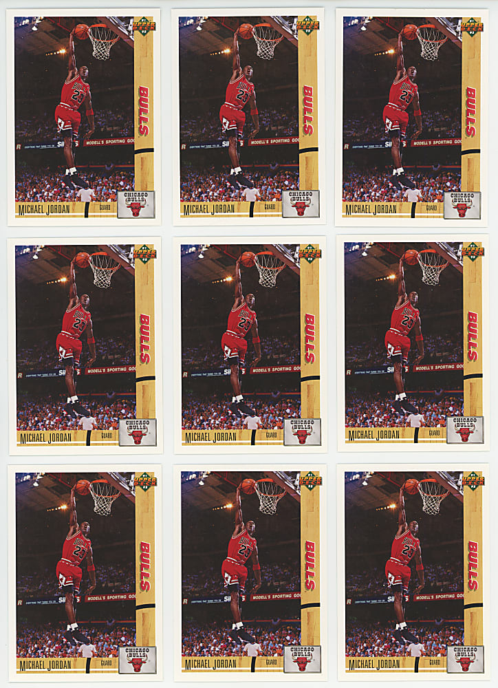 1991-1992 Upper Deck Basketball #1 Michael Jordan Promo Card Collection (35)