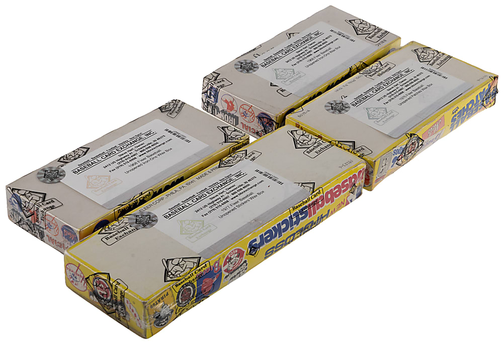 1968-1977 Fleer Iron-On/Patch/Sticker Unopened Box Group (4) - All BBCE Wrapped