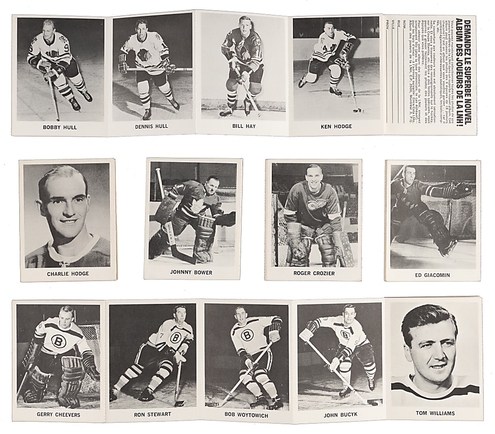 1965-1966 Coca-Cola NHL Players Complete Set (108) in Uncut 18-Card Panels - Sharp!