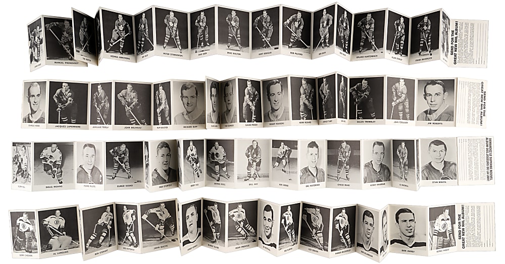 1965-1966 Coca-Cola NHL Players Complete Set (108) in Uncut 18-Card Panels - Sharp!