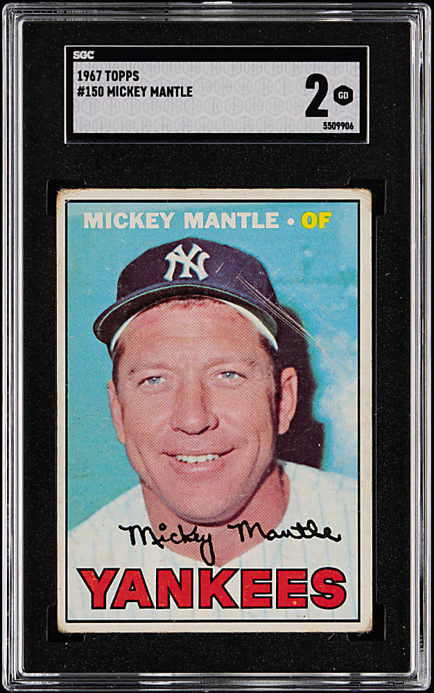 1967 Topps #150 Mickey Mantle SGC GOOD 2