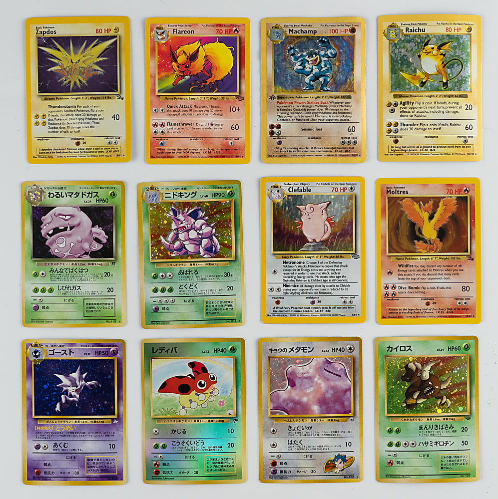 1999 Pokémon Card Collection (68) with Venusaur Shadowless Holo & Several 1st Editions