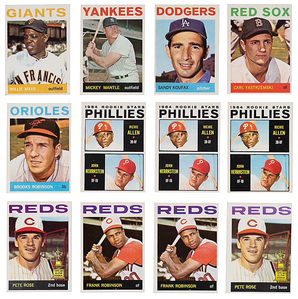 1964 Topps Collection (280) with (36) Hall of Famers & Stars Including (2) Rose, Koufax, Mantle & Mays
