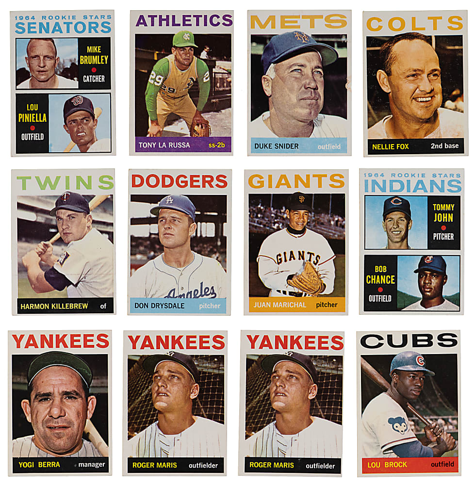 1964 Topps Collection (280) with (36) Hall of Famers & Stars Including (2) Rose, Koufax, Mantle & Mays