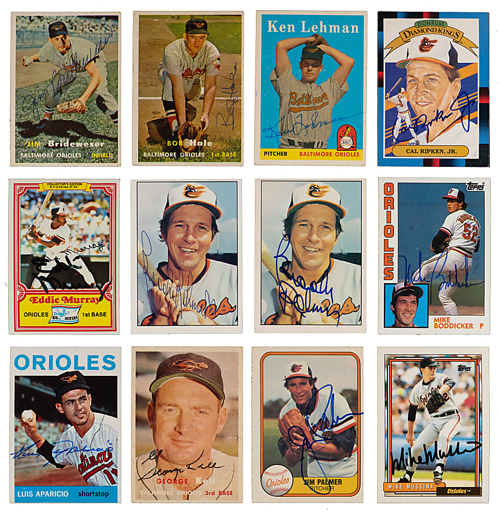 1957-1994 Baltimore Orioles Signed Card Collection (47) with (8) Hall of Famers