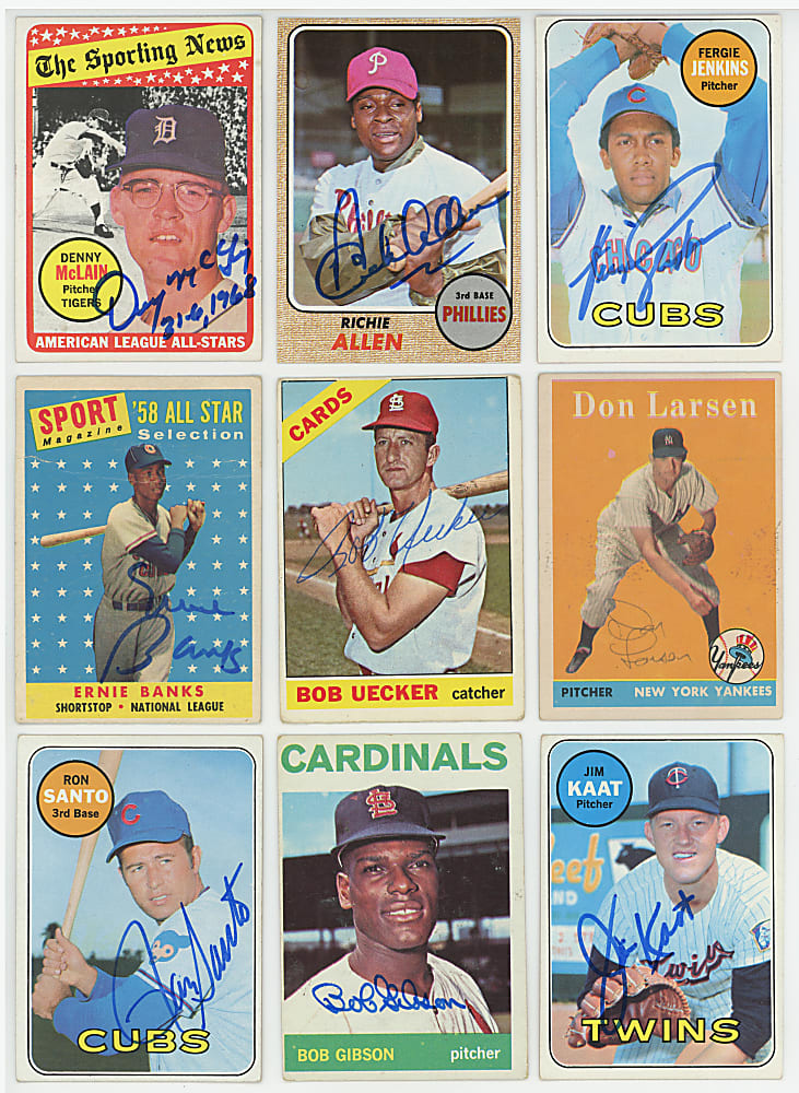 1951-1993 Signed Card Collection (114) with (19) Hall of Famers