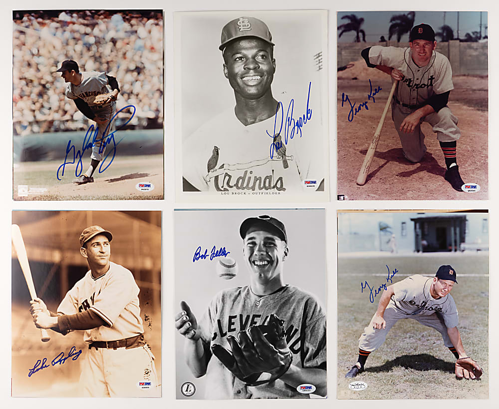 Hall of Famer Signed Photograph Collection (16) with Willie Mays - All Individually Certified