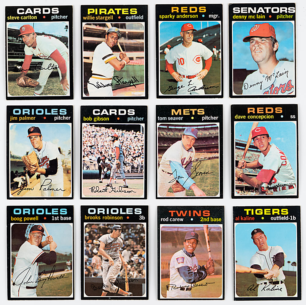 1971 Topps Complete Set (752) with (11) Graded Keys