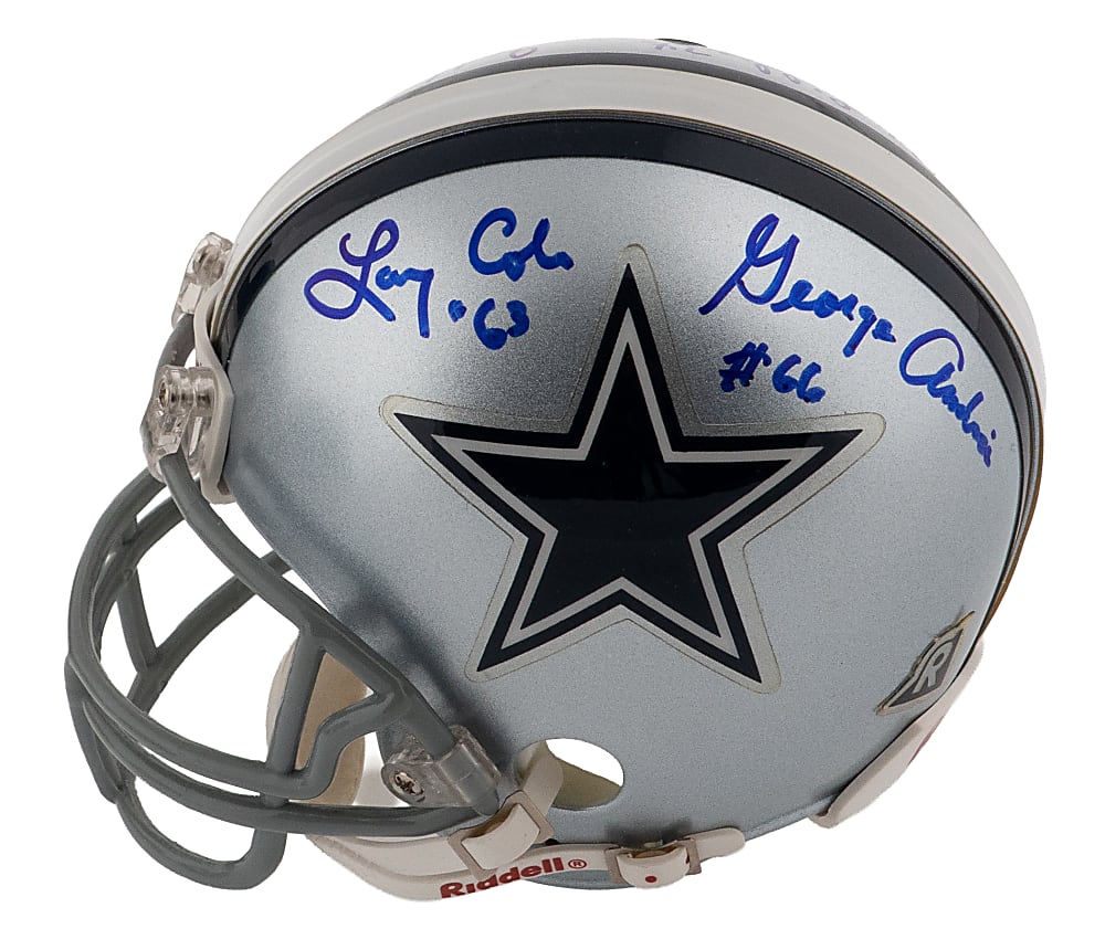 Dallas Cowboys Signed Mini-Helmet Group (5) with (2) Staubach, D. Sanders & Multi-Signed