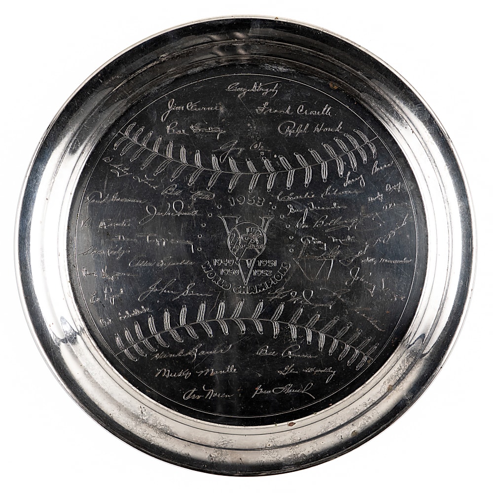 1953 New York Yankees Commemorative Display Tray