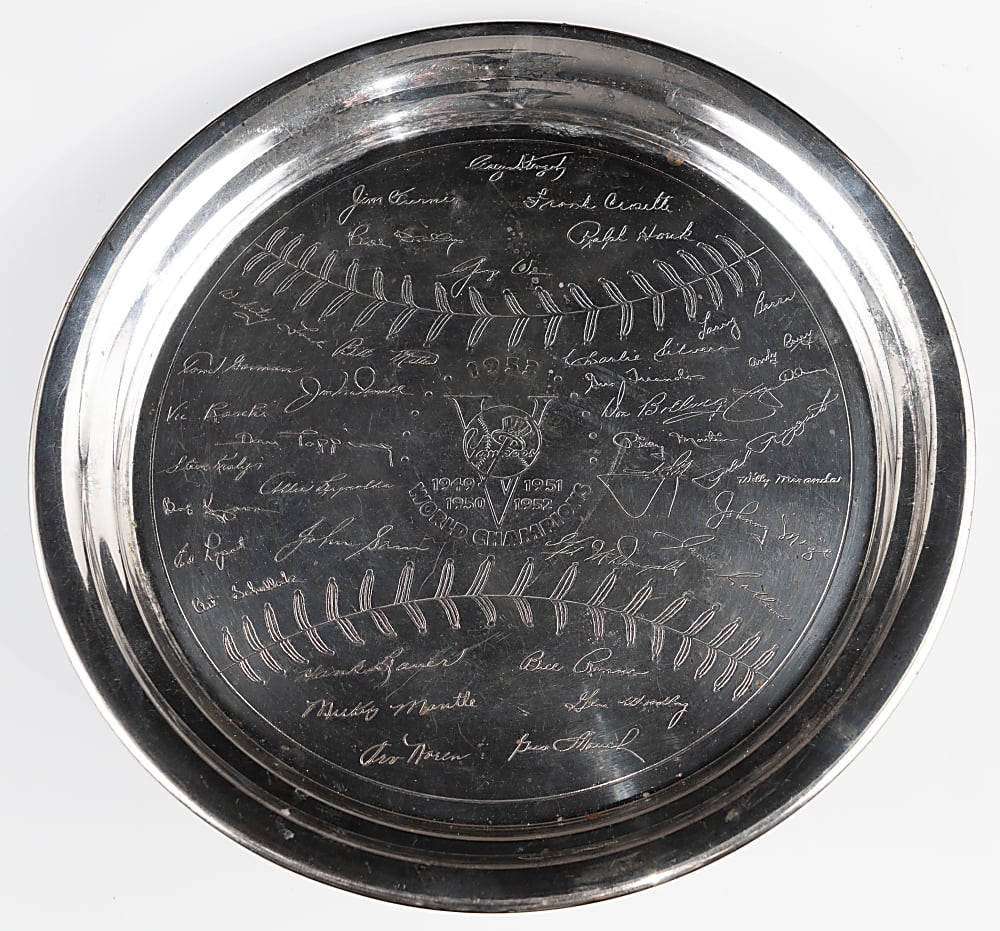 1953 New York Yankees Commemorative Display Tray
