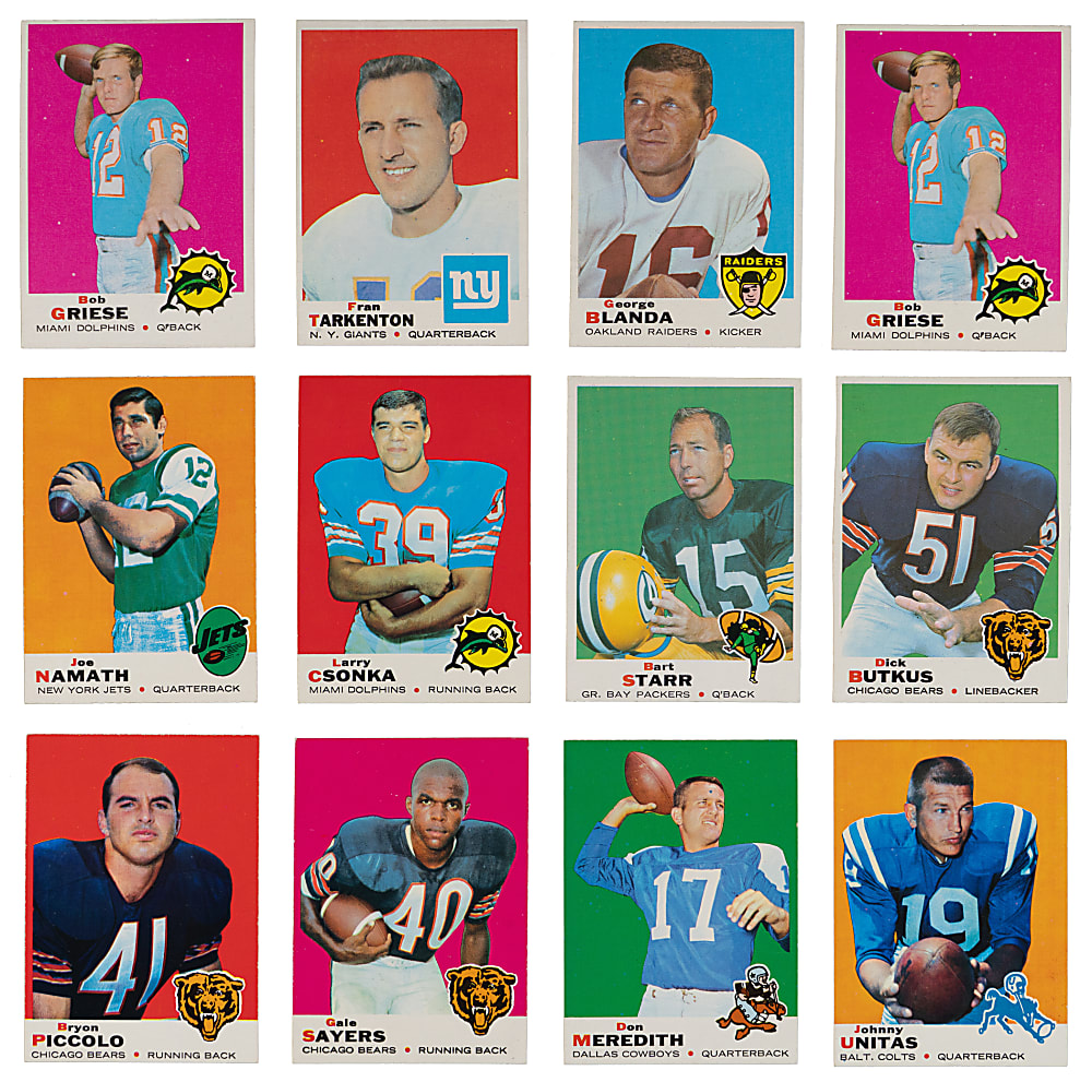1969 Topps Football Collection (326) Total with Near Complete Set (246/263) Plus (80) Dupes