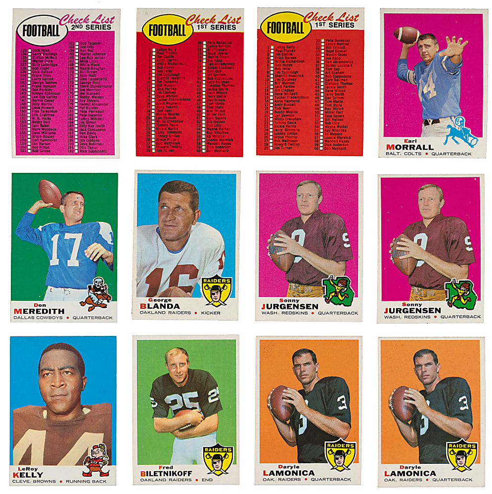 1969 Topps Football Collection (326) Total with Near Complete Set (246/263) Plus (80) Dupes