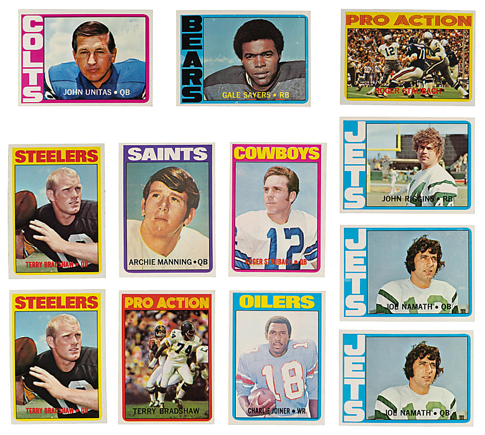 1972 Topps Football Low Number Complete Set (263) Plus (5) Dupes - (268) Total - Clean!
