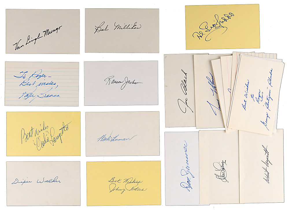 Brooklyn/Los Angeles Dodgers Signed Collection (35) with Koufax, Stengel, Alston, Furillo, Amoros