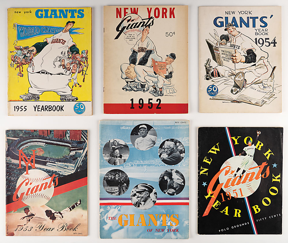 1947-1971 New York Giants Yearbook Collection (21) with First Ever Yearbook & 1951-1966 Complete Run