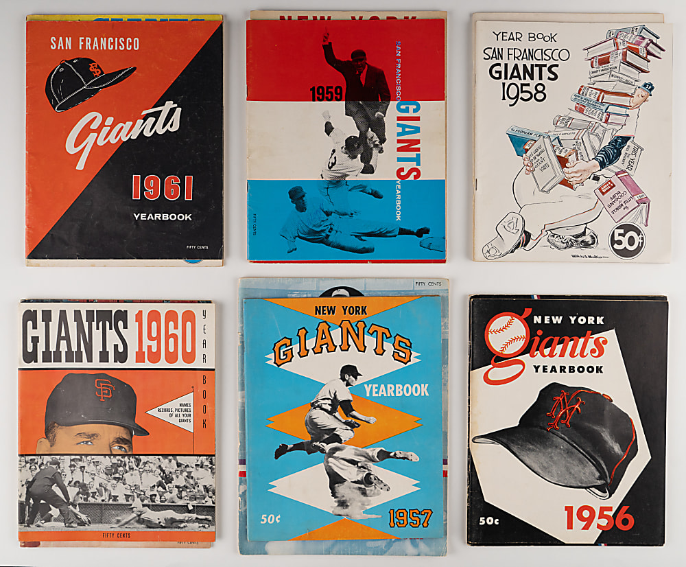 1947-1971 New York Giants Yearbook Collection (21) with First Ever Yearbook & 1951-1966 Complete Run