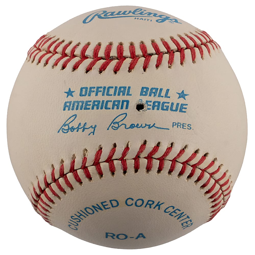 Joe DiMaggio Single-Signed OAL/Brown Baseball - Clean!