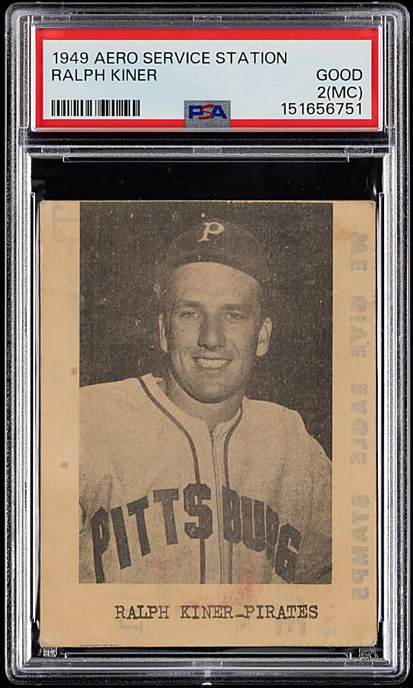 Newly Discovered 1949 Aero Service Station Ralph Kiner PSA GOOD 2 (mc)  - Only Known or Graded!