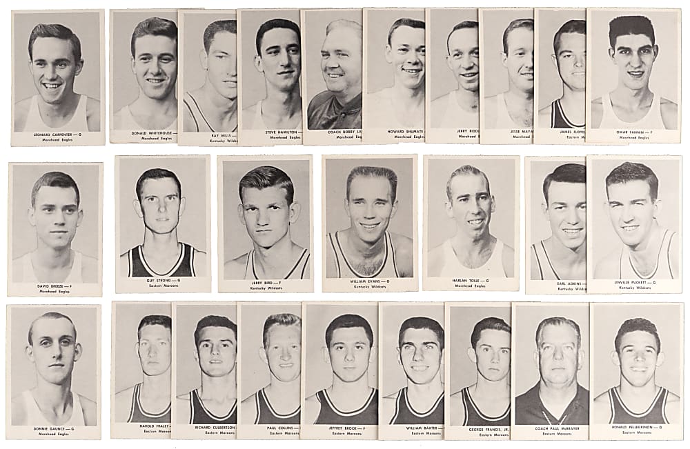1955 Ashland/Aetna Oil College Basketball Collection (29) with PSA VG 3 Adolph Rupp