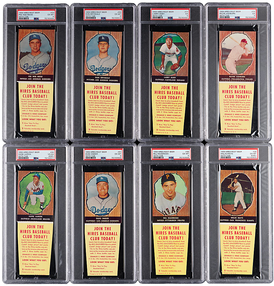 1958 Hires Root Beer Complete Set (66) with (8) PSA Graded Stars - All with Tabs!